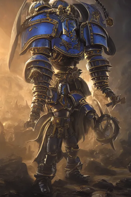 Image similar to armor portrait heros warhammer 4 0 k horus heresy fanart - the primarchs emperor by johannes helgeson animated with vfx concept artist & illustrator global illumination ray tracing hdr fanart arstation zbrush central hardmesh 8 k octane renderer comics stylized