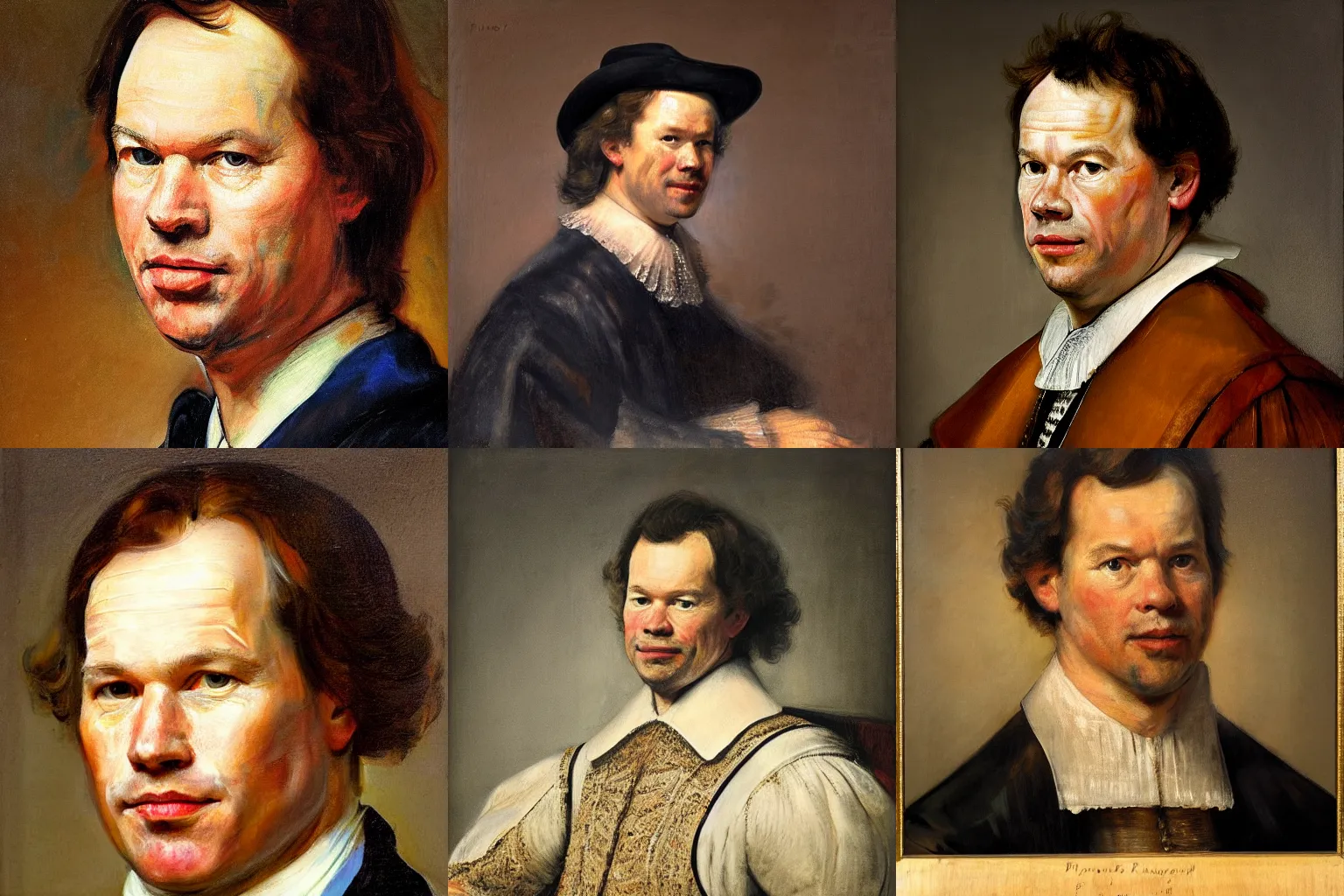 Prompt: a portret of the prime minister of the Netherlands Mark Rutte in the style of Rembrandt van Rijn