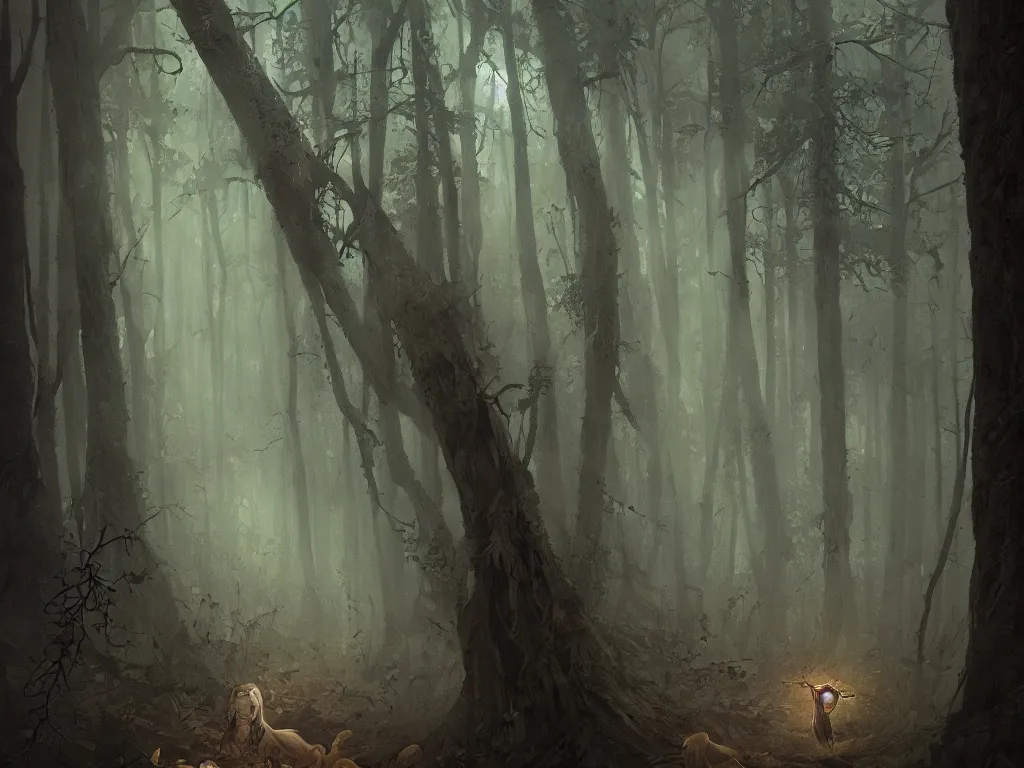 Image similar to this story has to be told in soulful pictures, forest, rays of life, cinematic, fantasy art, moody light, trending on artstation, by esao andrews, by naoto hatori, by tyler jacobson