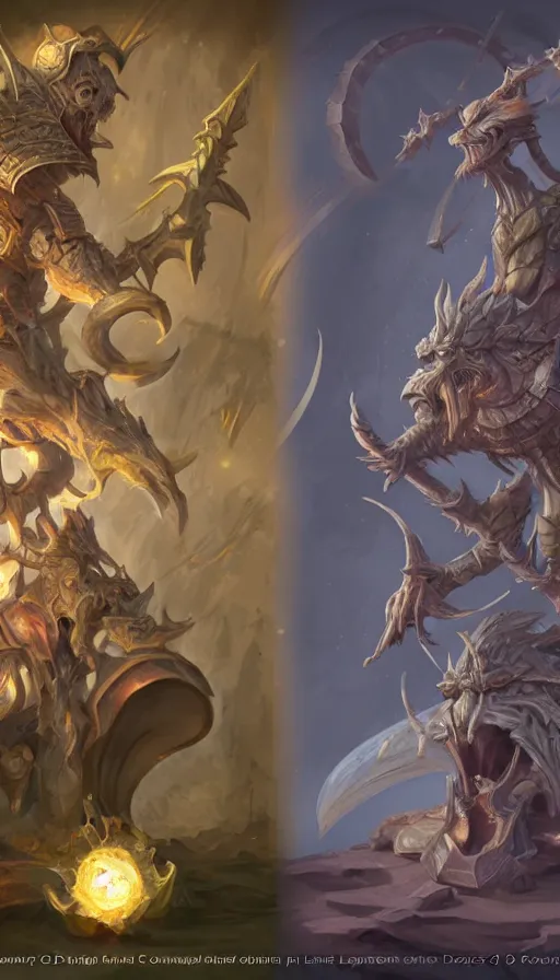 Image similar to the two complementary forces that make up all aspects and phenomena of life, by D&D Concept Artists