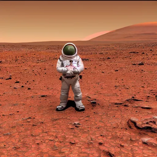 Image similar to realistic photo of an alien on mars, high quality, space photo, very beautiful