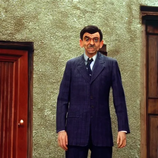 Image similar to Live Action Still of Jerma985 in a Mr. Bean film, real life, hyperrealistic, ultra realistic, realistic, highly detailed, epic, HD quality, 8k resolution, body and headshot, film still