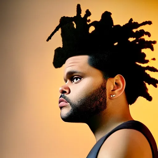 Image similar to the weeknd in the birth of venus