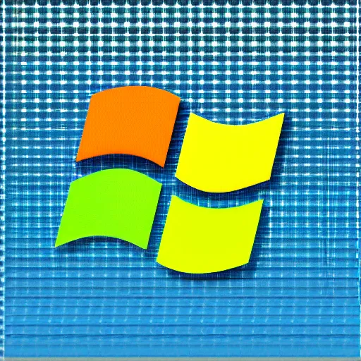 Prompt: windows 9 5 logo
