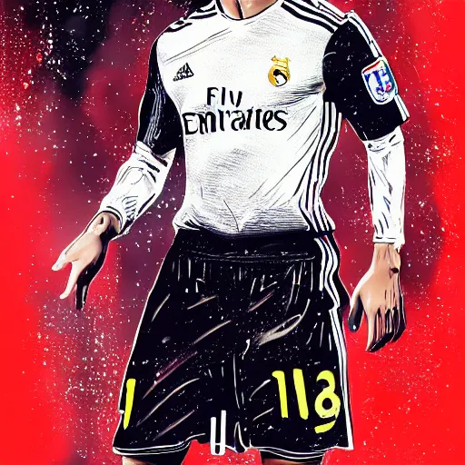 Prompt: cristiano ronaldo, by rossdraws, adrian wilkins