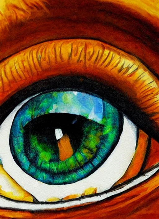 Prompt: portrait of a stunningly beautiful eye, art by whole database