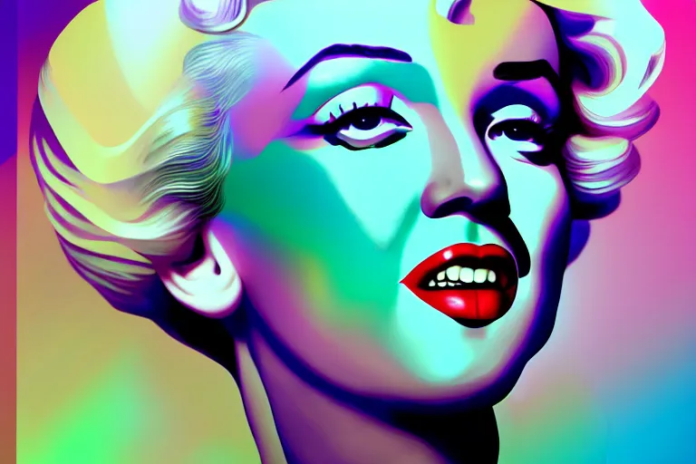 Prompt: surreal Portrait of Marilyn Monroe in dmt chromatic surreal liquid enviroment , elegant, highly detailed, smooth, photoreal, sharp focus, illustration, beautiful, geometric, dmt trending on artstation, cinematic, artwork by WLOP