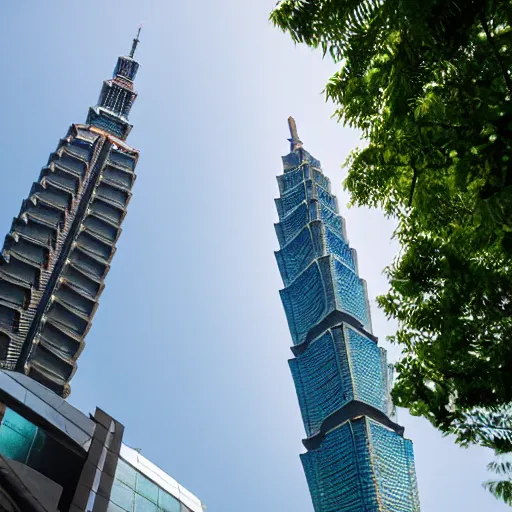 Image similar to Taipei 101 fighting with the Latinoamericana tower