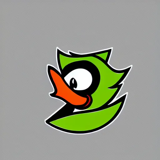 Prompt: twitch chat emote version of a duck, simple white background