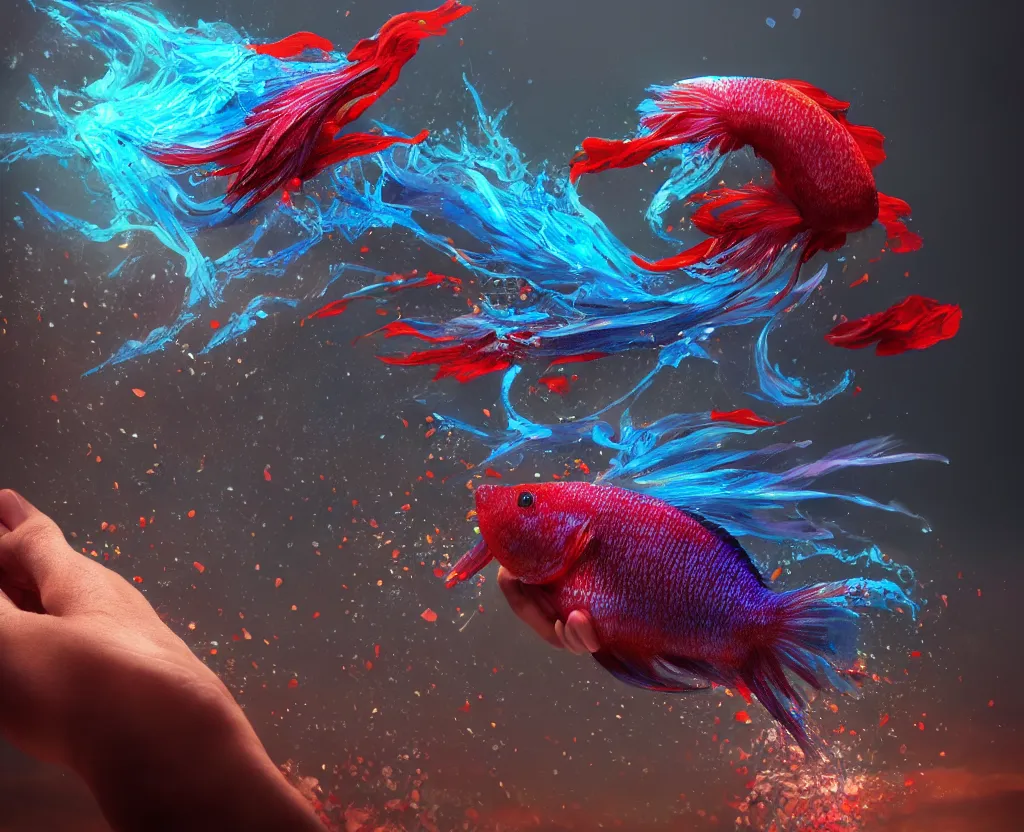 Image similar to betta fish, intricate artwork, octane render, trending on artstation, wlop, greg rutkowski. cinematic, hyper realism, high detail, octane render, 8k