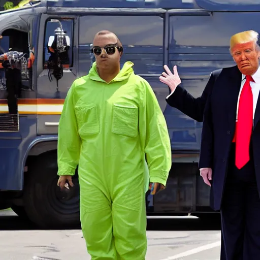 Prompt: donald trump in orange jumpsuit.-n 6