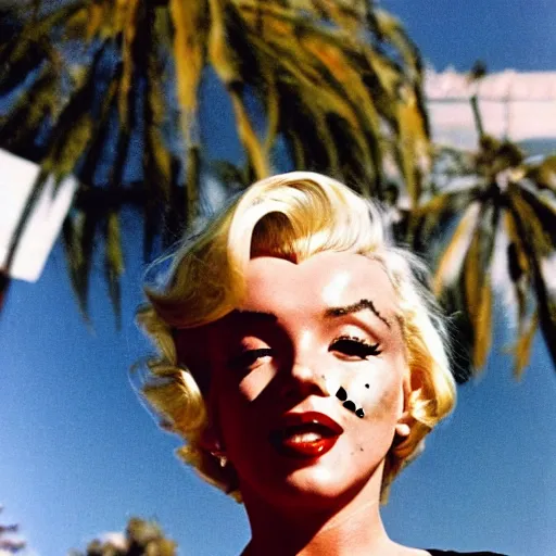 Image similar to Marilyn Monroe selfie in Los Angeles