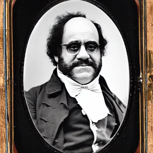 Image similar to daguerreotype photograph of danny devito as a civil war general