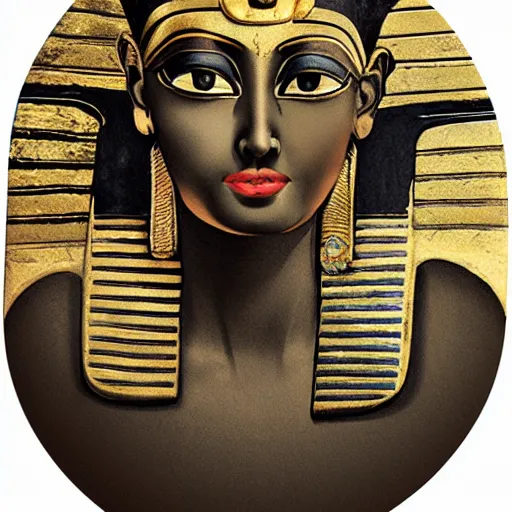 Image similar to Ancient Egyptian Hot Queen Sweating, potrait, Beautiful