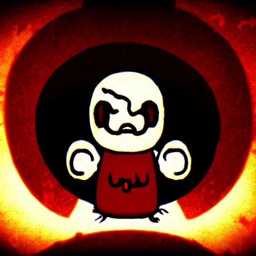 Prompt: isaac from the binding of isaac game,