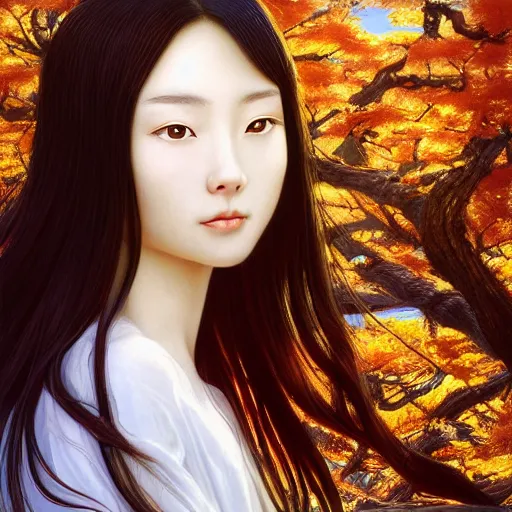 Prompt: a portrait of a young beautiful Chinese prince, golden eyes, long black hair, elegant, intricate, backlit, incredible lighting, strong rim light, subsurface scattering, realistic anime, epic beautiful landscape, cherry trees, highly detailed, god rays, digital painting, by Heise Jinyao, Heise-Lian Yan Fang, Feimo, Rossdraws, HDRI, vivid colors, high contrast, 8k