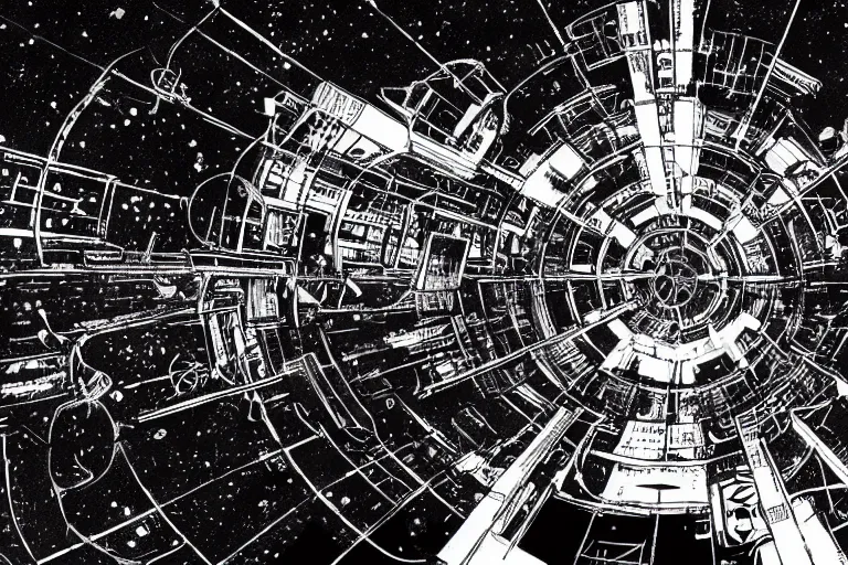 Image similar to Soviet infinite megastructure space by Tsutomu Nihei