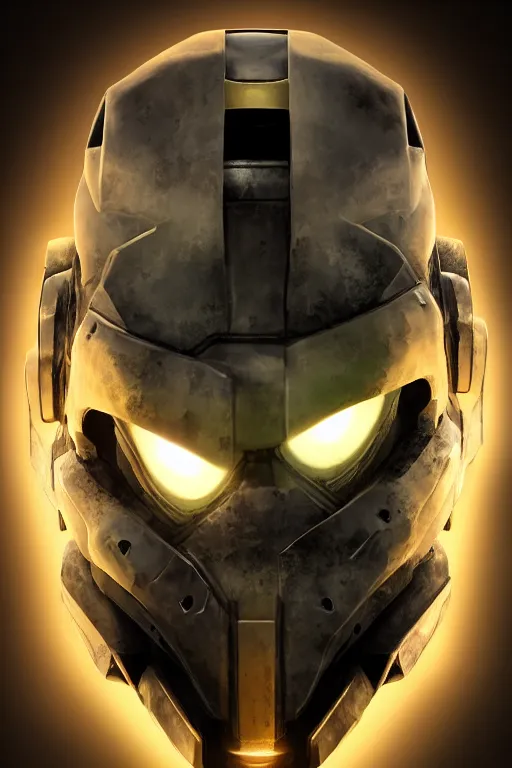 Image similar to robot ninja mask helmet halo master chief radiating a glowing aura global illumination ray tracing hdr fanart arstation by ian pesty and katarzyna da „ bek - chmiel