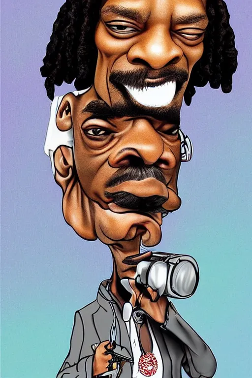 Image similar to a funny caricature of snoop dogg