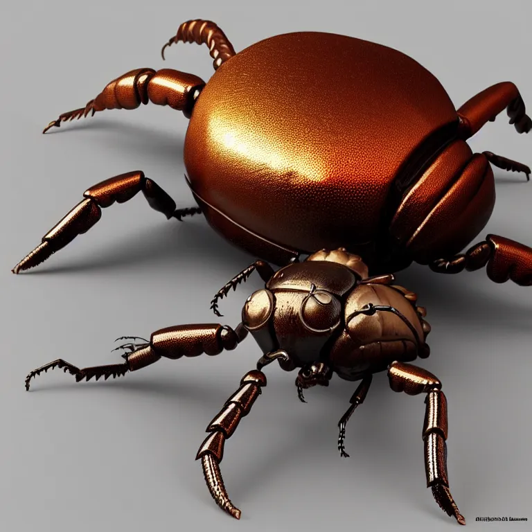 Image similar to steampunk stag beetle, 3 d model, unreal engine realistic render, 8 k, micro detail, elegant, highly detailed, centered, digital painting, smooth, sharp focus, illustration, artgerm, wlop