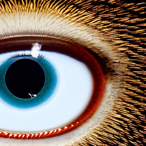 Prompt: film still of an lion eye, 8k,