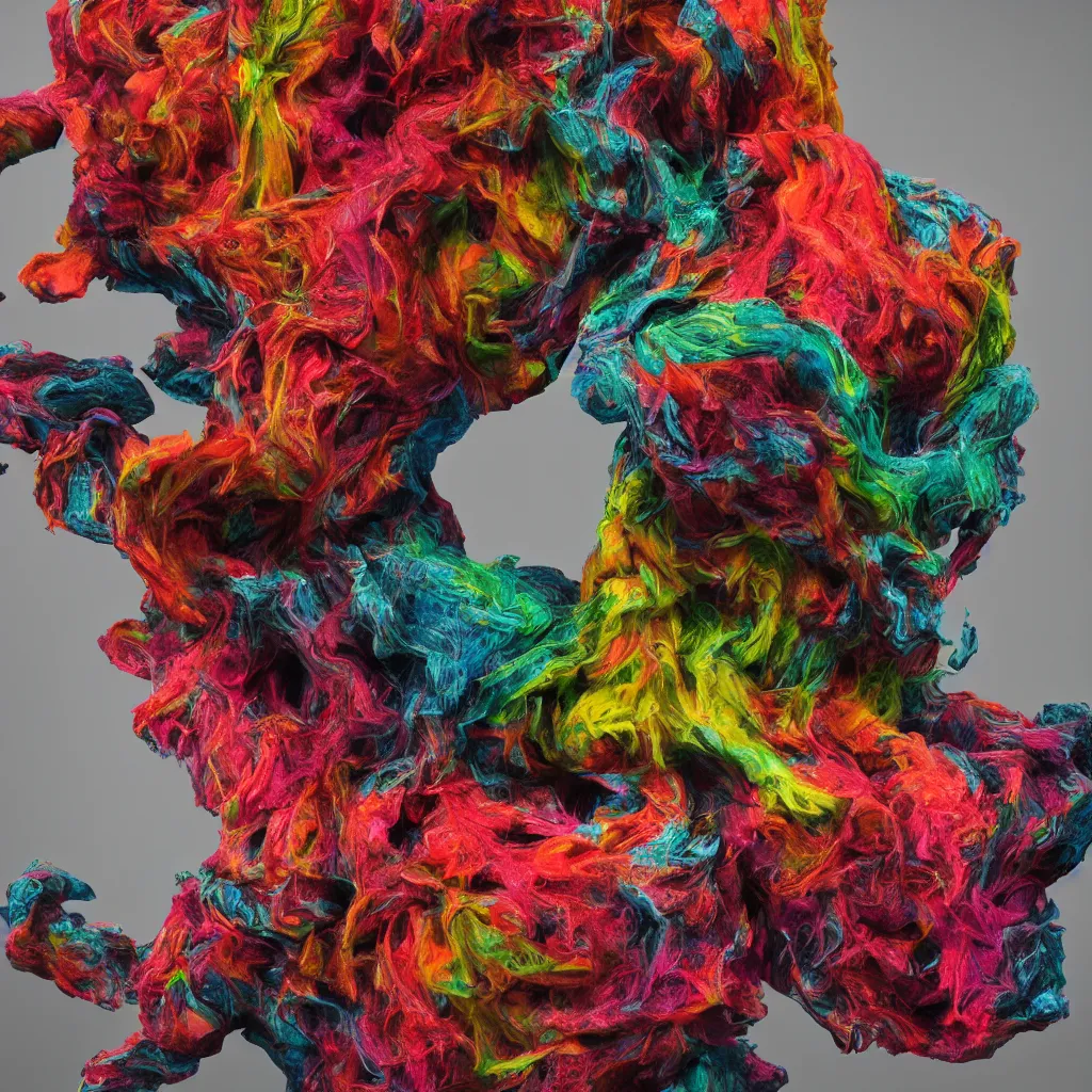 Image similar to painful pleasures by lynda benglis, octane render, colorful, 4 k, 8 k