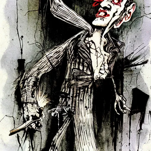 Image similar to frankenstein by ralph steadman