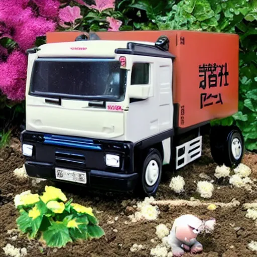 Prompt: Japan’s Kei-tora ‘Mini Truck’ Gardening Contest