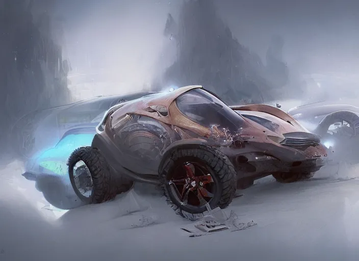 Image similar to a beautiful concept design of an old car converted into offroad sport. car design by cory loftis, fenghua zhong, ryohei hase, ismail inceoglu and ruan jia, henrik fisker and bruce kaiser and scott robertson and dmitry mazurkevich and doruk erdem and jon sibal, volumetric light.