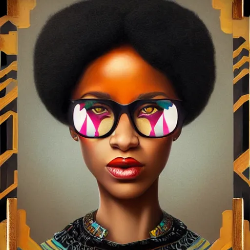 Image similar to Stockholm city portrait, black women afro, Pixar style, by Tristan Eaton Stanley Artgerm and Tom Bagshaw.