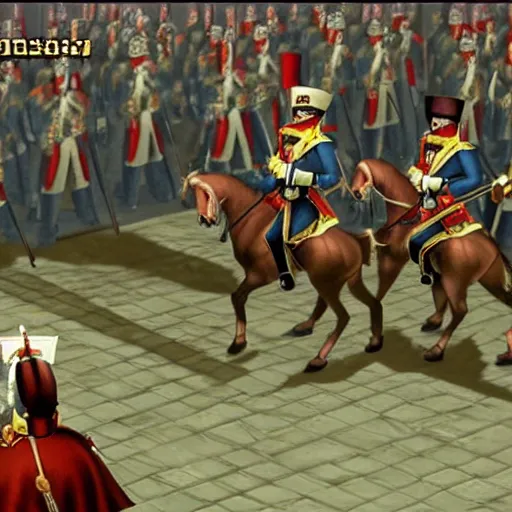 Prompt: screencap of the death of napoleon for the nintendo 6 4