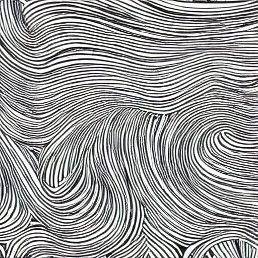 Prompt: a black and white generative line - art drawing. micron, rapidograph, black ink, plotter, procedural code, clean lines, flowing