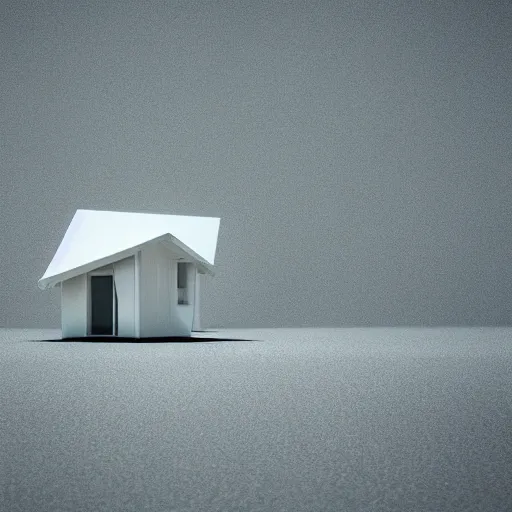 Image similar to 3 d render, minimalistic, octane, cute chubby house