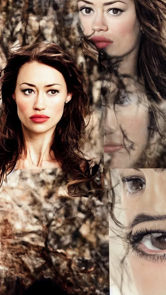 Image similar to photocollage rancid detailed portrait of olga kurylenko