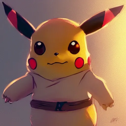 Prompt: pikachu, by makoto shinkai, greg rutkowski, artstation, high detailed, cgsociety,