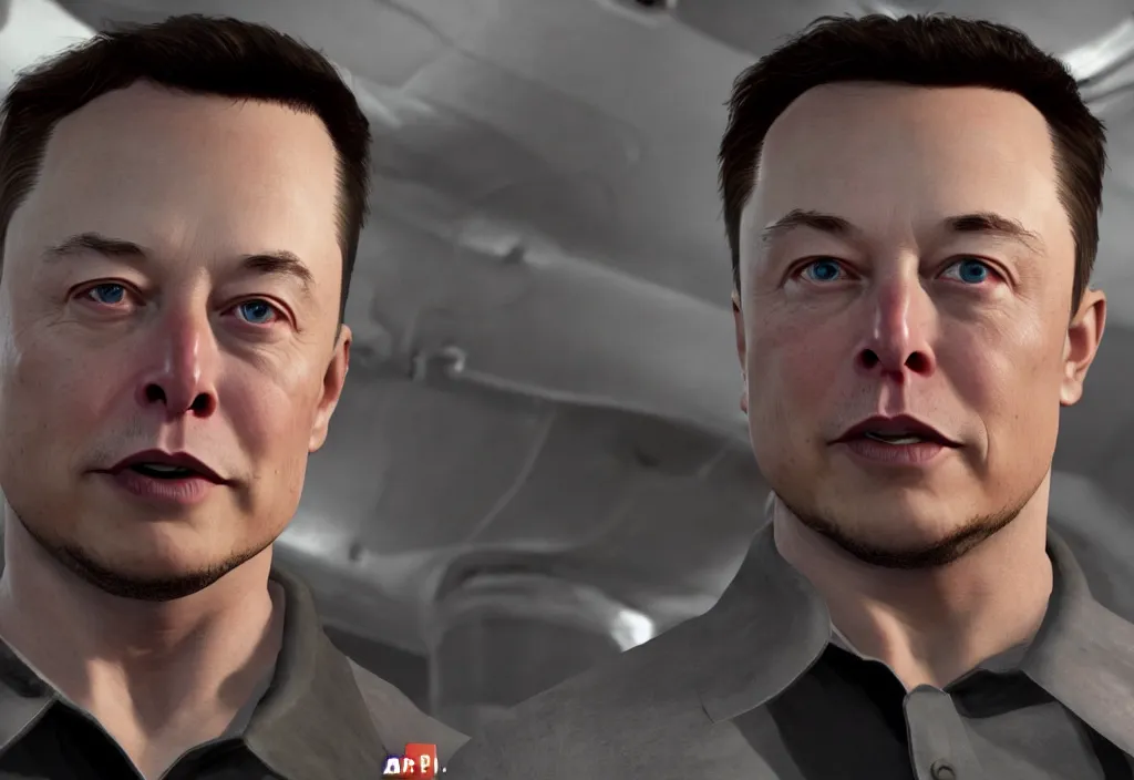 Image similar to elon musk in half life, elon musk in the video game half life, gameplay screenshot, close up, 3 d rendering. unreal engine. amazing likeness. very detailed.