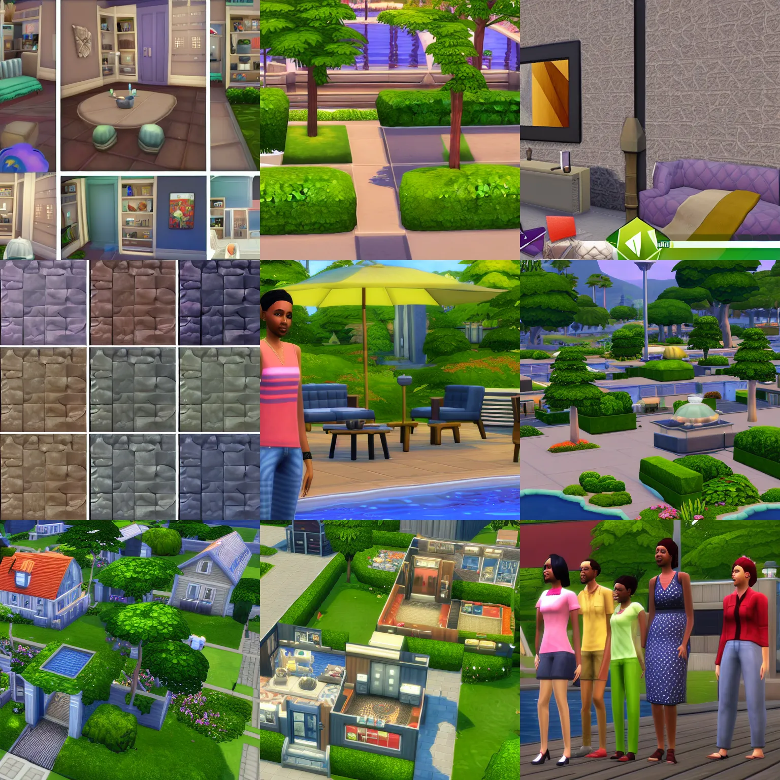 Prompt: texture, the sims 4