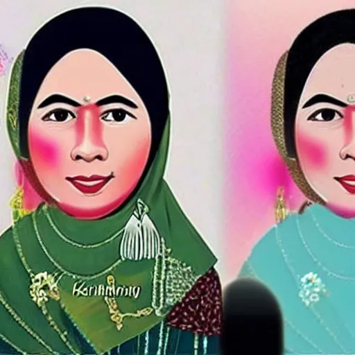 Prompt: kartini, perfect faces