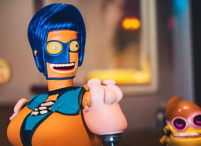 Image similar to portrait photo still of real life futurama character leela, cyclops, 8 k, 8 5 mm f 1. 8