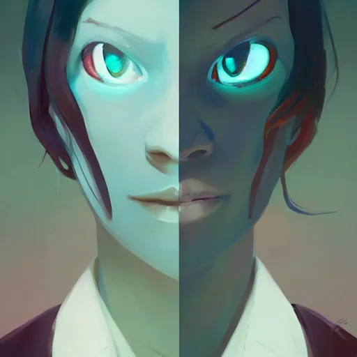 Image similar to face icon stylized minimalist comic - con, loftis, cory behance hd by jesper ejsing, by rhads, makoto shinkai and lois van baarle, ilya kuvshinov, rossdraws global illumination