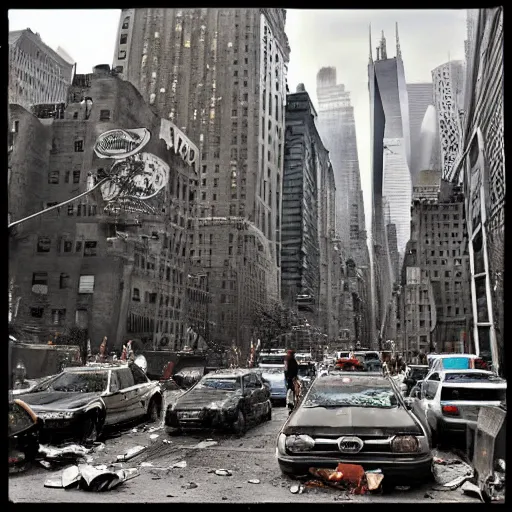 Prompt: post apocalyptic New York City