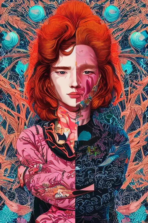 Image similar to Tristan Eaton, victo ngai, artgerm, evil ginger portrait