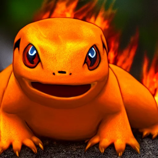 Prompt: national geographic photo of charmander, pokemon in the wild, intricate, portrait, 8 k highly professionally detailed, hdr, award winning