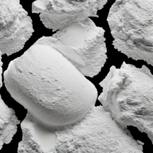 Image similar to walter white as a pile of white flour powder, white powder