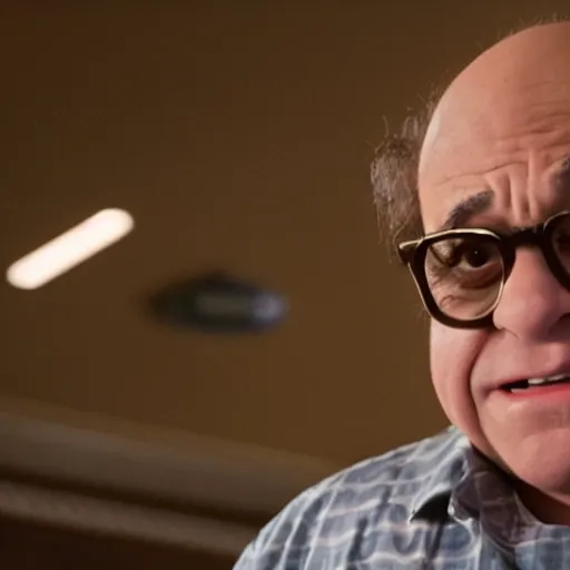 Prompt: A still of Danny Devito in Stranger Things