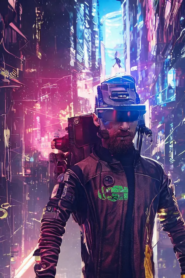 Prompt: Messi as a cyber/cyberpunk 2077/realistic/very detailed/HDR/steampunk