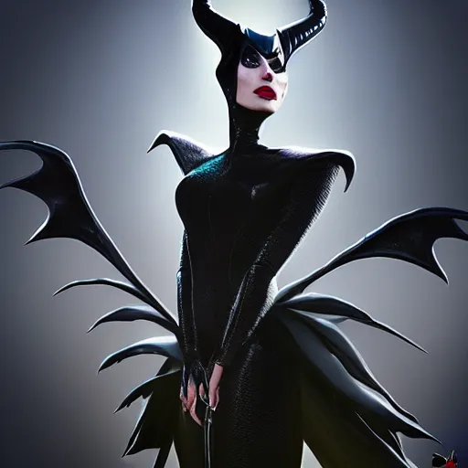 Prompt: Lady Gaga as real life Maleficent, fantasy, artstation, 8k resolution