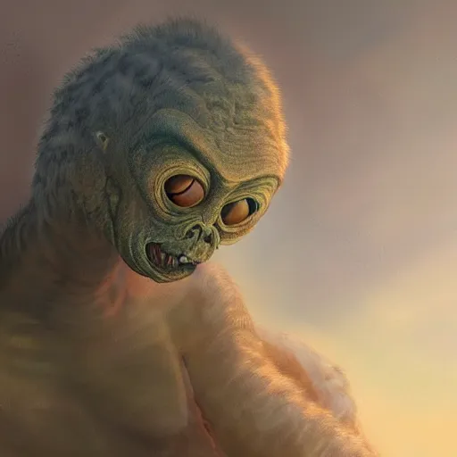 Image similar to creature from another planet in its natural environment. beautiful light. grainy and rough. soft colour scheme. beautiful artistic digital painting by lurid. ( 2 0 2 2 )