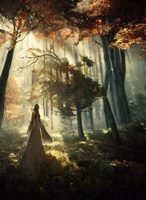 Prompt: beauteous sumptuous, gothic full body elegant pose, crystalline masterpiece incrustations, by victoria frances, hyperdetailed metalwork, movie still, intricate, octane render, cinematic forest lighting, unreal engine, crepuscular rays, god rays