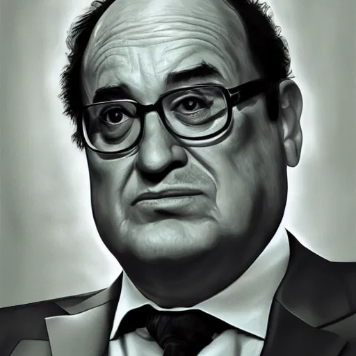 Prompt: danny de vito, alex ross, digital painting, hyperdetailed, volumetric lighting, sharp focus,